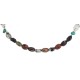 Navajo .925 Sterling Silver Certified Authentic Natural Turquoise Jasper Native American Multicolor Necklace 750203