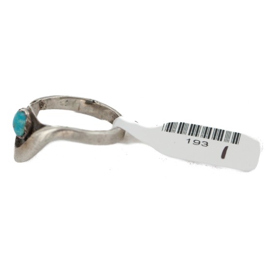 Handmade Certified Authentic Navajo .925 Sterling Silver Natural Turquoise Native American Ring 193-1 Handmade Certified Authentic Navajo .925 Sterling Silver Natural Turquoise Native American Ring 193-1