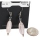 .925 Sterling Silver Hooks Certified Authentic Navajo Natural Turquoise Pink Quartz and Hematite Native American Set 18234-2-18239-2