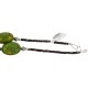 .925 Sterling Silver Certified Authentic Navajo Gaspeite Native American Necklace 18233
