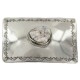 Certified Authentic Handmade Navajo Nickel Natural White Buffalo Native American Buckle 1217-1