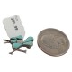 Certified Authentic Handmade Road Runner Navajo .925 Sterling Silver Natural Turquoise Black Onyx Native American Pin Pendant 193-2