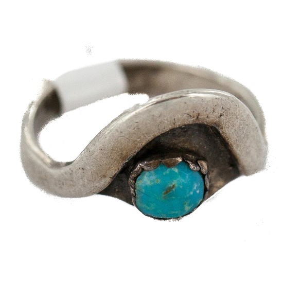 Handmade Certified Authentic Navajo .925 Sterling Silver Natural Turquoise Native American Ring 193-1 Handmade Certified Authentic Navajo .925 Sterling Silver Natural Turquoise Native American Ring 193-1