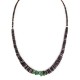 Navajo .925 Sterling Silver Certified Authentic Natural Turquoise Graduated Heishi Native American Necklace 18240-1