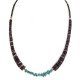 Navajo .925 Sterling Silver Certified Authentic Natural Turquoise Graduated Heishi Native American Necklace 750202-2