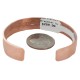 Certified Authentic .925 Sterling Silver Handmade Navajo Native American Pure Copper Bracelet 24497-12