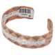 Certified Authentic .925 Sterling Silver Mountain Handmade Navajo Native American Pure Copper Bracelet 24497-4