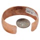 Hammered Bear Feather Certified Authentic .925 Sterling Silver Mountain Handmade Navajo Native American Pure Copper Bracelet 24497-6
