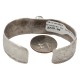 Certified Authentic Navajo Handmade Natural Turquoise Native American Nickel Bracelet 24494-9
