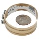 Certified Authentic Handmade Navajo Natural Turquoise Native American Brass Bracelet 24495-1
