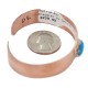 Certified Authentic Handmade Navajo Natural Turquoise Native American Pure Copper Bracelet 24494-7