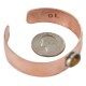 Certified Authentic Navajo Handmade Natural Tigers Eye Native American Pure Copper Bracelet 24494-1