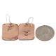 Certified Authentic Handmade .925 Sterling Silver Navajo Native American Pure Copper Dangle Earrings 18249-5