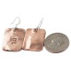 Certified Authentic Horse Head Handmade .925 Sterling Silver Navajo Native American Pure Copper Dangle Earrings 18249-6