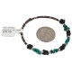 Navajo Certified Authentic Natural Turquoise Heishi Black Onyx Native American Adjustable Wrap Bracelet 13150
