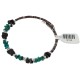 Navajo Certified Authentic Natural Turquoise Heishi Black Onyx Native American Adjustable Wrap Bracelet 13150