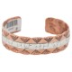 Certified Authentic .925 Sterling Silver Mountain Handmade Navajo Native American Pure Copper Bracelet 24497-4