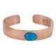 Handmade Navajo Natural Turquoise Native American Pure Copper Bracelet 24494-7 Handmade Navajo Natural Turquoise Native American Pure Copper Bracelet 24494-7
