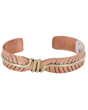 Certified Authentic Navajo Handmade Native American Pure Copper Brass Bracelet 24499-1 Certified Authentic Navajo Handmade Native American Pure Copper Brass Bracelet 24499-1