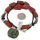 .925 Sterling Silver Hooks Certified Authentic Navajo Natural Turquoise Red Jasper Black Onyx Native American Set 750208-2-18251-3