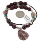 Certified Authentic .925 Sterling Silver Navajo Natural Turquoise Red Jasper Native American Necklace  750208-7