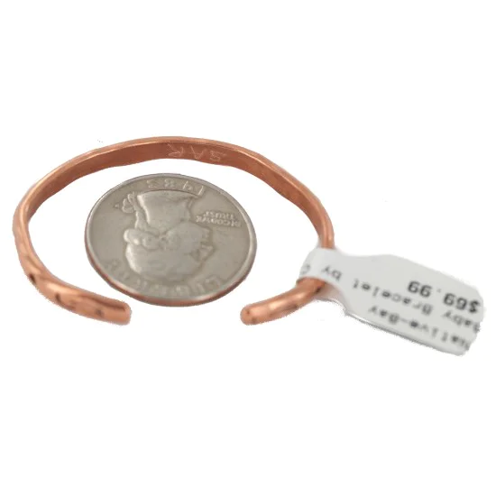 Navajo Bear Paw Handmade Pure Copper Native American Baby Bracelet 13146-5 Navajo Bear Paw Handmade Pure Copper Native American Baby Bracelet 13146-5
