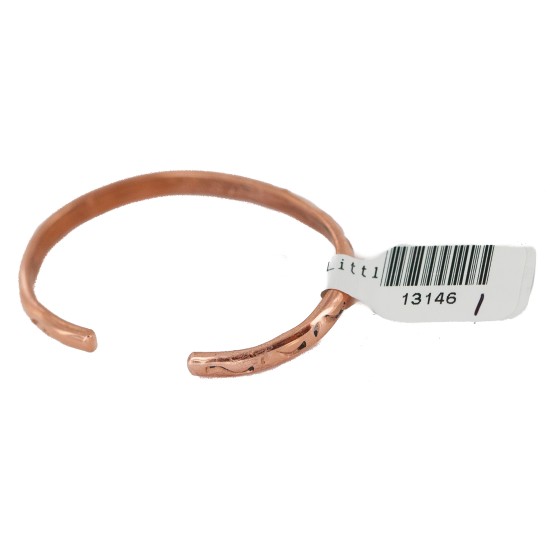 Handmade Navajo Certified Authentic Pure Copper Native American Baby Bracelet 13146-1 Handmade Navajo Certified Authentic Pure Copper Native American Baby Bracelet 13146-1