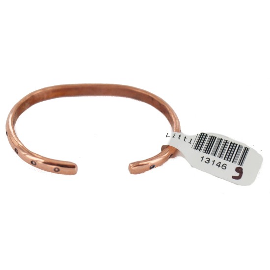 Navajo Handmade Certified Authentic Pure Copper Native American Baby Bracelet 13146-9