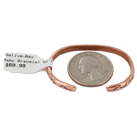 Navajo Handmade Certified Authentic Pure Copper Native American Baby Bracelet 13146-11 Navajo Handmade Certified Authentic Pure Copper Native American Baby Bracelet 13146-11