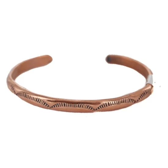 Handmade Navajo Pure Copper Native American Baby Bracelet 13146-7 Handmade Navajo Pure Copper Native American Baby Bracelet 13146-7