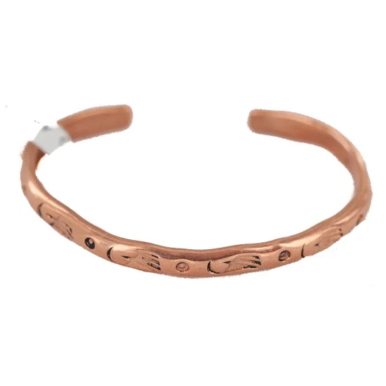Navajo Bear Paw Handmade Pure Copper Native American Baby Bracelet 13146-5 Navajo Bear Paw Handmade Pure Copper Native American Baby Bracelet 13146-5