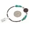 Navajo Natural Turquoise Red Jasper Heishi Native American Adjustable Wrap Bracelet 13151-34