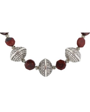 Certified Authentic Navajo Natural Red Jasper Native American Necklace 750213-5
