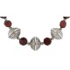 Certified Authentic Navajo Natural Red Jasper Native American Necklace 750213-5