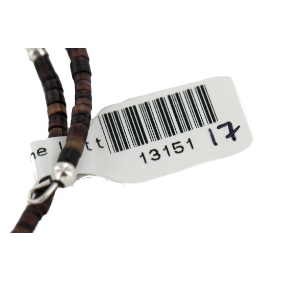 Navajo Certified Authentic Natural Heishi Tigers Eye Native American Adjustable Wrap Bracelet 13151-17