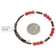 Navajo Natural Heishi Agate Coral Native American Adjustable Wrap Bracelet 13151-37 Navajo Natural Heishi Agate Coral Native American Adjustable Wrap Bracelet 13151-37