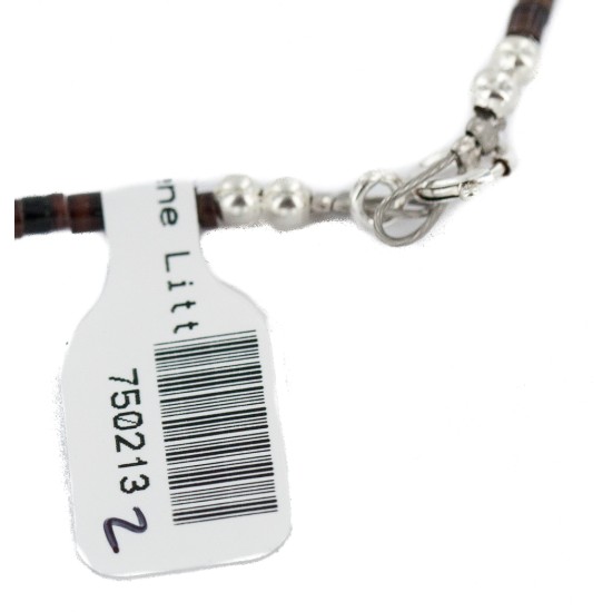 .925 Sterling Silver Certified Authentic Navajo Natural Mother of Pearl Native American Necklace 750213 .925 Sterling Silver Certified Authentic Navajo Natural Mother of Pearl Native American Necklace 750213