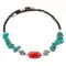 Navajo Coral Heishi Native American Adjustable Wrap Bracelet 13151-30