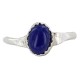 .925 Sterling Silver Navajo Certified Authentic Handmade Natural Lapis Lazuli Native American Ring Size 6 1/2 24502-1