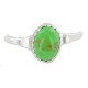 .925 Sterling Silver Navajo Certified Authentic Handmade Natural Gaspeite Native American Ring Size 5 1/2 24500-6