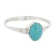 .925 Sterling Silver Navajo Certified Authentic Handmade Natural Turquoise Native American Ring Size 7 24503-6
