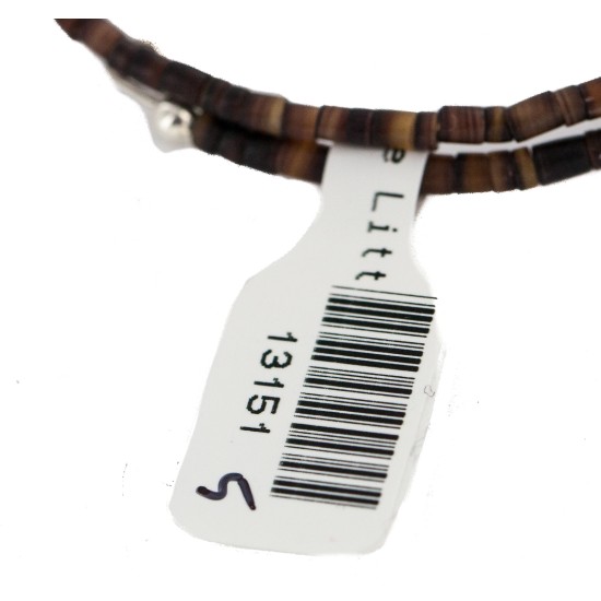 Certified Authentic Navajo Natural Red Jasper Heishi Native American Adjustable Wrap Bracelet 13151-5