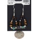 Certified Authentic .925 Sterling Silver Hooks Natural Turquoise Tigers Eye Heishi Hoop Native American Dangle Earrings 18263-14 Certified Authentic .925 Sterling Silver Hooks Natural Turquoise Tigers Eye Heishi Hoop Native American Dangle Earrings 18263-14