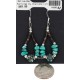 Certified Authentic .925 Sterling Silver Hooks Natural Spiderweb Turquoise Heishi Hoop Native American Dangle Earrings 18263-21 Certified Authentic .925 Sterling Silver Hooks Natural Spiderweb Turquoise Heishi Hoop Native American Dangle Earrings 18263-21