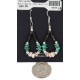 Certified Authentic Navajo .925 Sterling Silver Hooks Natural Turquoise Heishi Hoop Native American Dangle Earrings 18263-27 Certified Authentic Navajo .925 Sterling Silver Hooks Natural Turquoise Heishi Hoop Native American Dangle Earrings 18263-27