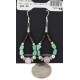 Certified Authentic .925 Sterling Silver Hooks Natural Turquoise Pink Quartz Heishi Hoop Native American Dangle Earrings 18263-28 Certified Authentic .925 Sterling Silver Hooks Natural Turquoise Pink Quartz Heishi Hoop Native American Dangle Earrings 18263-28
