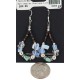 Certified Authentic Navajo .925 Sterling Silver Hooks Natural Turquoise Opalite Heishi Hoop Native American Dangle Earrings 18263-25 Certified Authentic Navajo .925 Sterling Silver Hooks Natural Turquoise Opalite Heishi Hoop Native American Dangle Earrings 18263-25