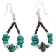 Certified Authentic .925 Sterling Silver Hooks Natural Spiderweb Turquoise Heishi Hoop Native American Dangle Earrings 18263-21 Certified Authentic .925 Sterling Silver Hooks Natural Spiderweb Turquoise Heishi Hoop Native American Dangle Earrings 18263-21