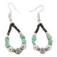 Certified Authentic .925 Sterling Silver Hooks Navajo Natural Turquoise Heishi Hoop Native American Dangle Earrings 18263-30 Certified Authentic .925 Sterling Silver Hooks Navajo Natural Turquoise Heishi Hoop Native American Dangle Earrings 18263-30