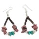 Certified Authentic Navajo .925 Sterling Silver Hooks Natural Charoite Turquoise Heishi Hoop Native American Dangle Earrings 18263-32 Certified Authentic Navajo .925 Sterling Silver Hooks Natural Charoite Turquoise Heishi Hoop Native American Dangle Earrings 18263-32
